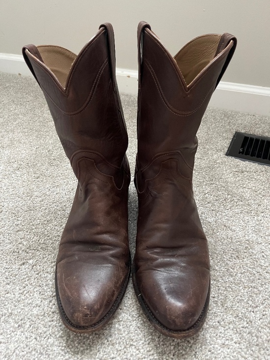 Tecovas Mens Brown Leather Roper Boots Round Toe 11.5 main image 5